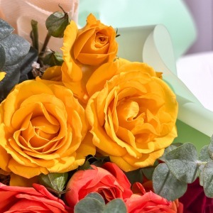 دسته گل رنگین کمان