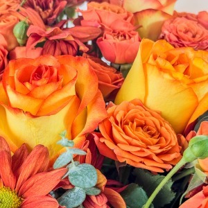 دسته گل ایستاده شعله