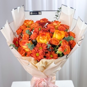 دسته گل ایستاده شعله