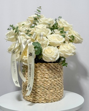 سبد حصیری اغوش سپید