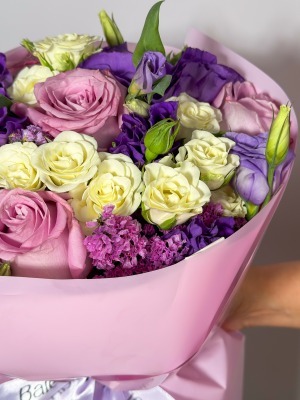 دسته گل گرد حریر یاس