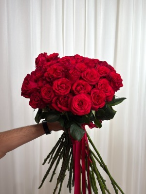 دسته گل رز 40 شاخه کلاسیک