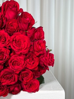 دسته گل رز 40 شاخه کلاسیک