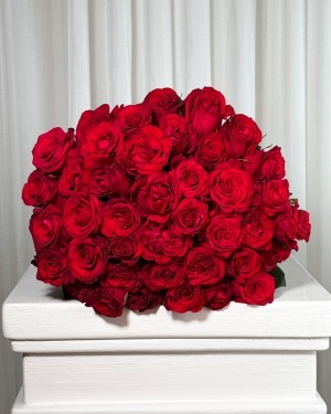 دسته گل رز 40 شاخه کلاسیک