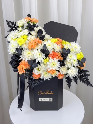 باکس گل داوودی و میخک هیراد